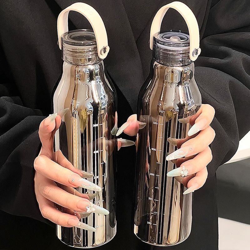 Botol Air Kaca Tebal 600ML den - Outdoor Sport Glass Water Bottle ulasan dan harga